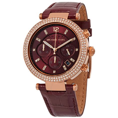 michael kors watch women red|mk6986.